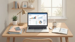 monthly bookkeeping cost small business owner reviewing QuickBooks dashboard