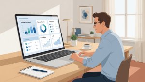 quickbooks mistakes small business owner reviewing financial dashboard QuickBooks Online