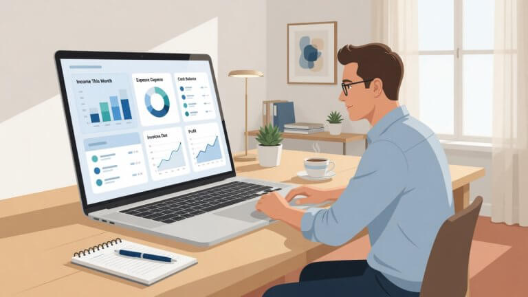 quickbooks mistakes small business owner reviewing financial dashboard QuickBooks Online