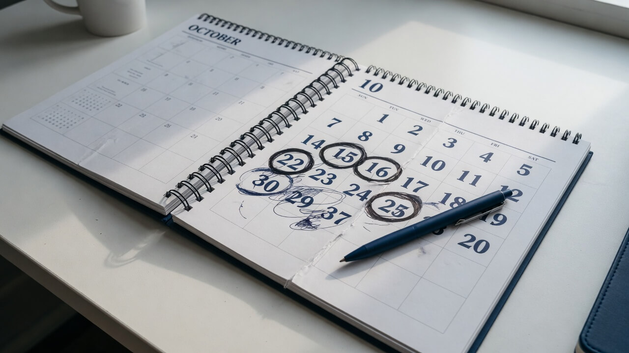 calendar showing october 15 small business tax extension deadline with IRS filing timeline