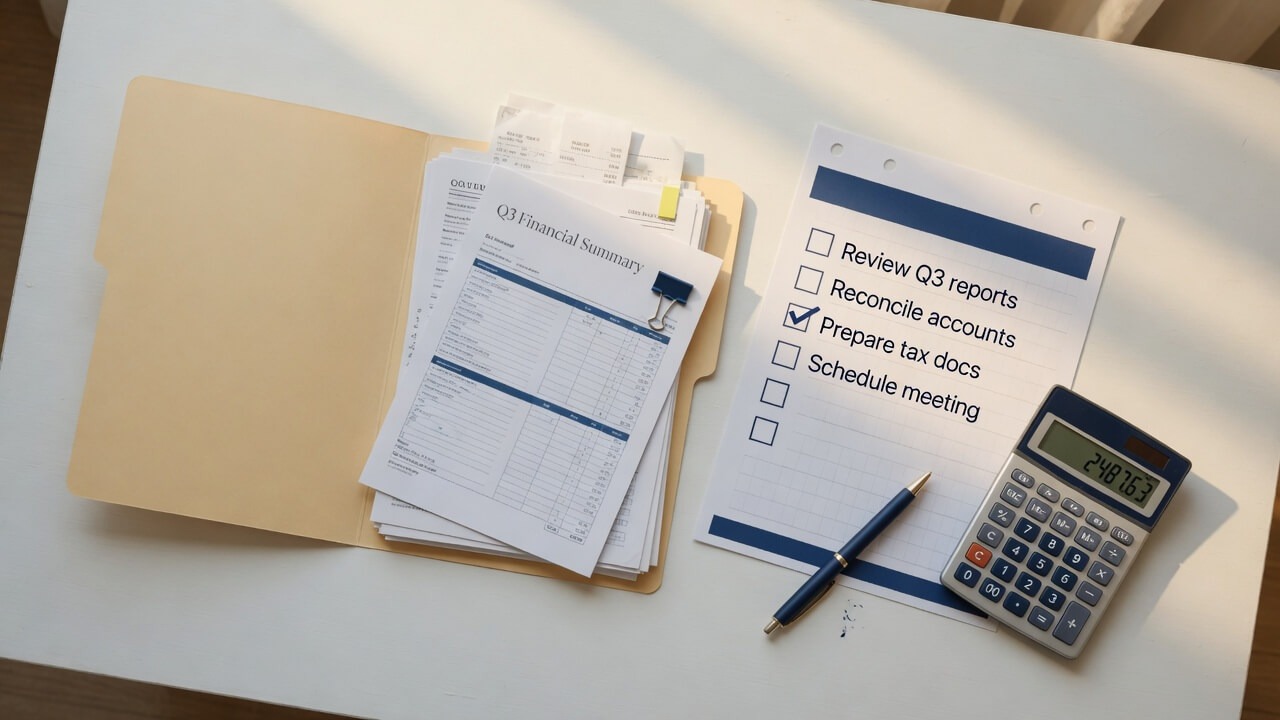 checklist of financial documents a small business owner needs to send their CPA for taxes