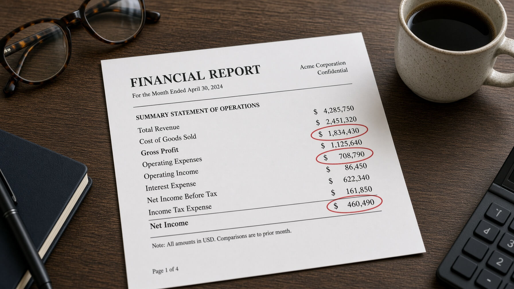Miscategorized transactions flagged for review in a small business ledger